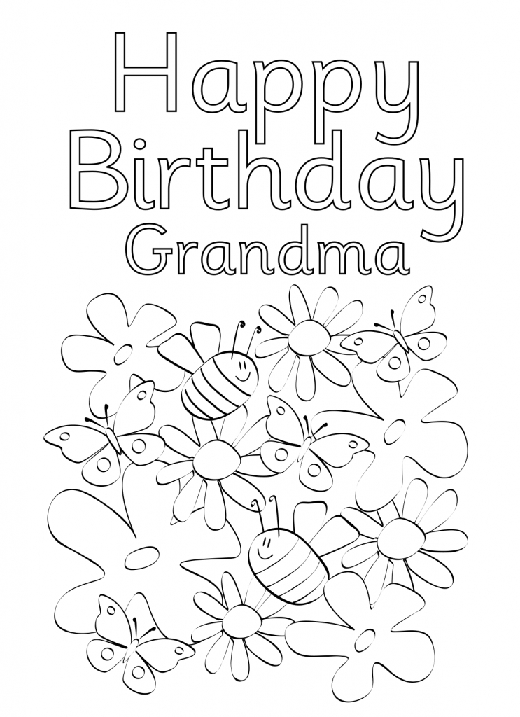 743x1024 Printable Coloring Birthday Cards On Printable Coloring Pages