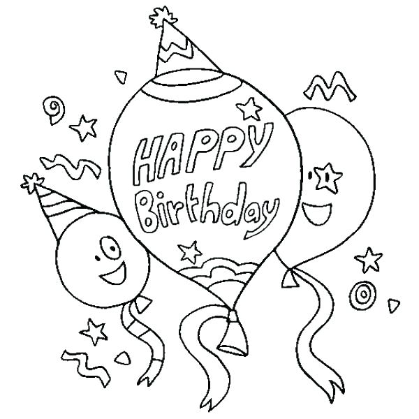 600x600 Happy Birthday Grandpa Coloring Pages Free Happy Birthday Coloring
