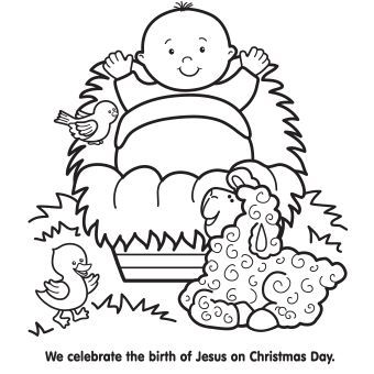 340x340 Christmas Coloring Pages Sunday School, Churches And School