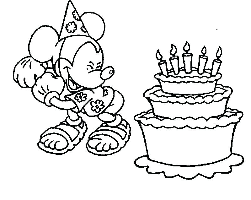800x637 Mickey Birthday Coloring Pages Birthday Coloring Pages Mickey