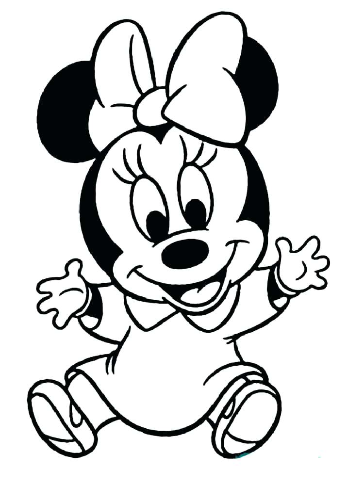 750x1000 Minnie Mouse Coloring Pages Baby Minnie Mouse Ba Minnie Mouse