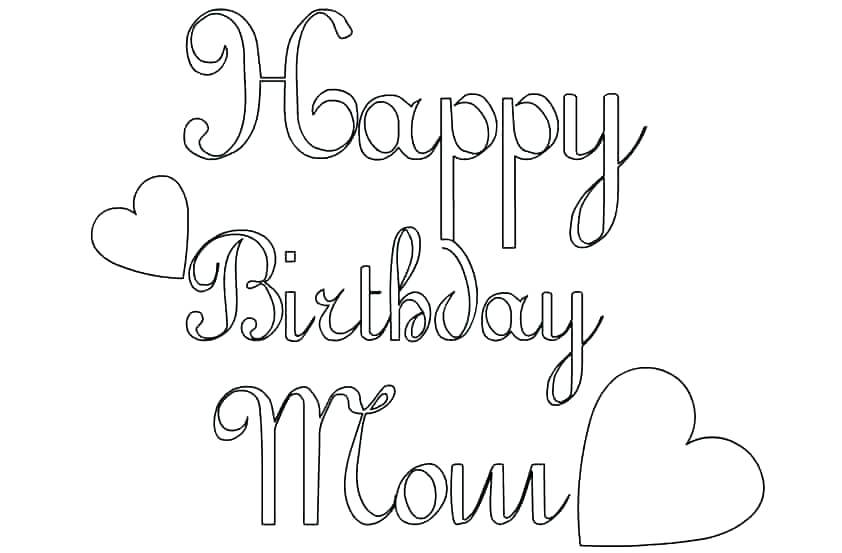 842x553 Free Birthday Coloring Pages For Mom Birthday Coloring Pages Free