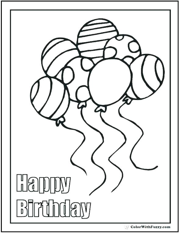 590x762 Happy Birthday Color Pages Happy Birthday Mom Free Coloring Page