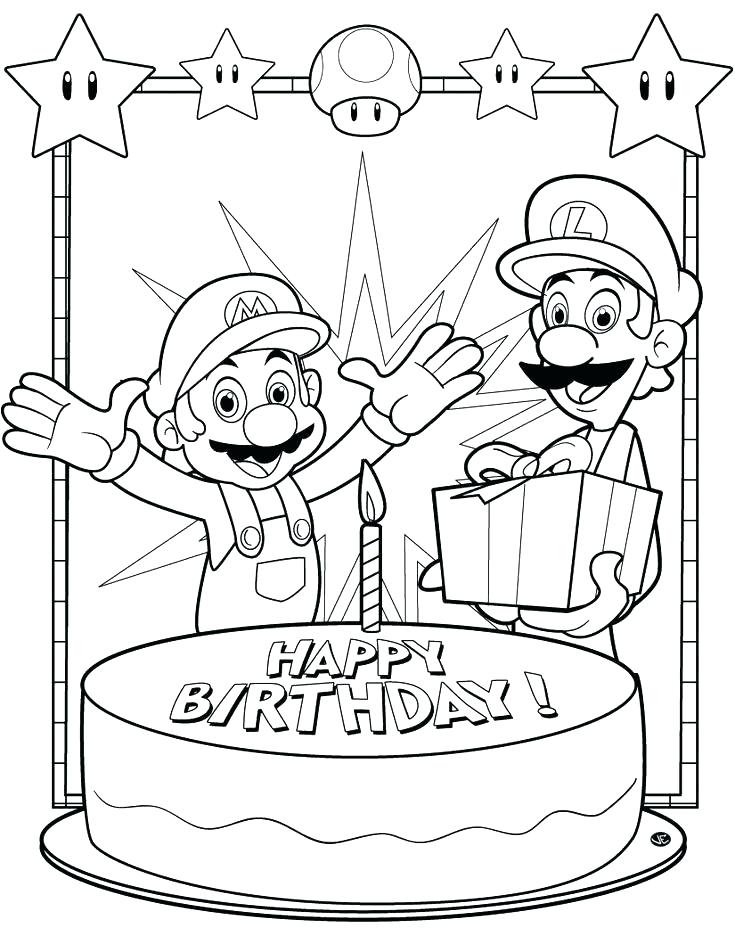 735x936 Happy Birthday Color Sheets Happy Birthday Coloring Pages To Print