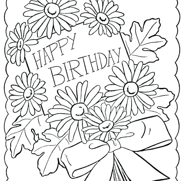 587x576 Happy Birthday Free Printable Coloring Page Happy Birthday