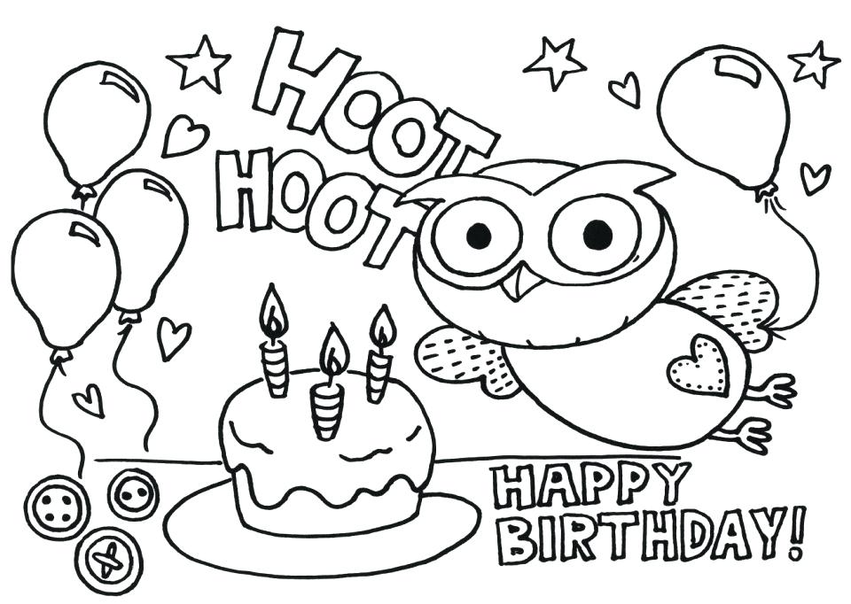 960x682 Hello Kitty Happy Birthday Coloring Pages Free Printable Happy