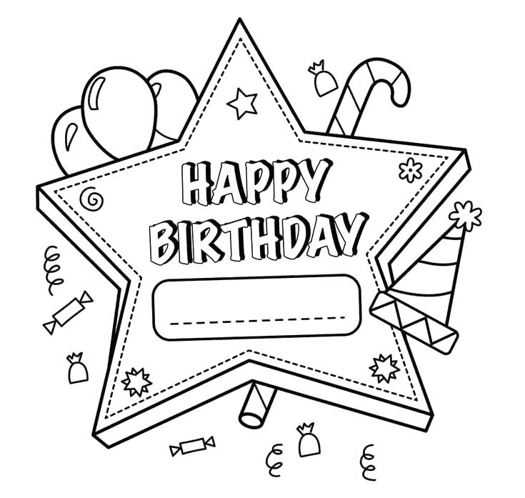 735x697 Printable Happy Birthday Coloring Pages Here Are Coloring Pages