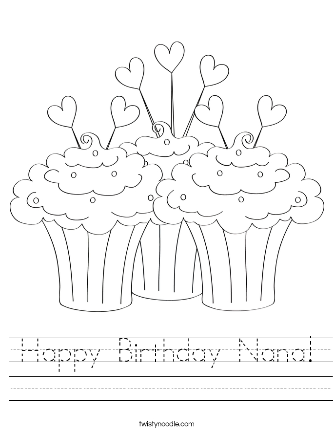 685x886 Happy Birthday Nana Coloring Page Happy Birthday Nana Coloring