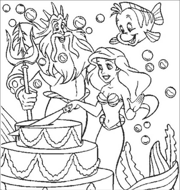 600x635 Happy Birthday Coloring Pages