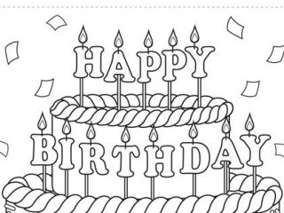 320x240 Birthday Cards To Print And Color Lovely Happy Birthday Card