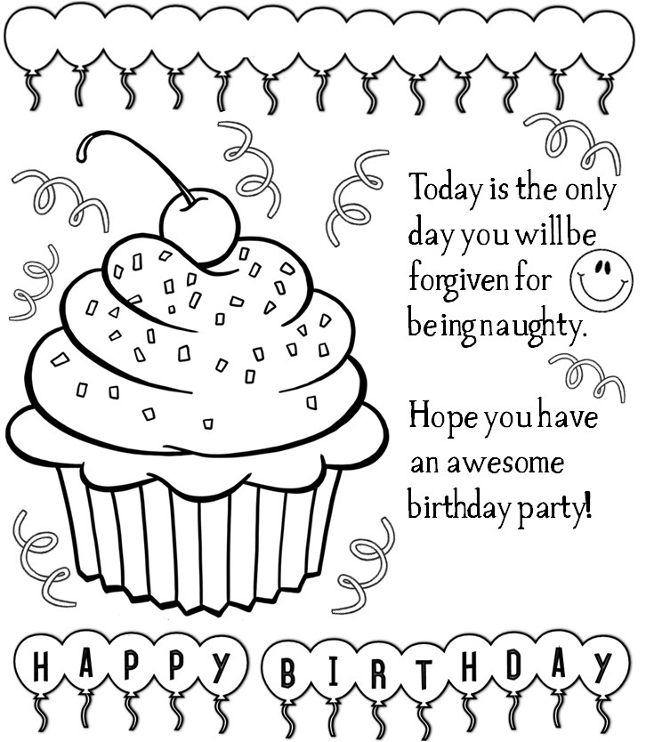 726x834 Coloring Pages For Birthday Cards 27 Coloring Pages Birthday Cards