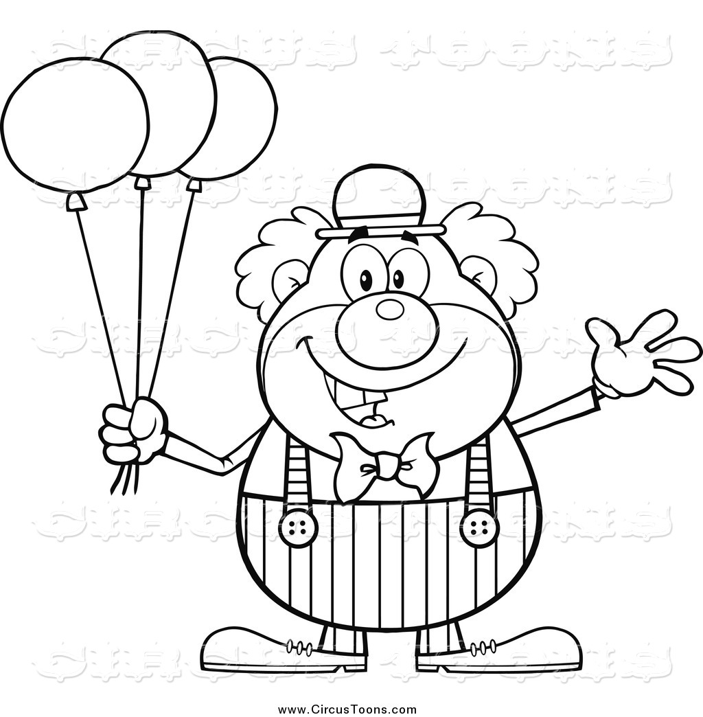 Happy Clown Coloring Pages