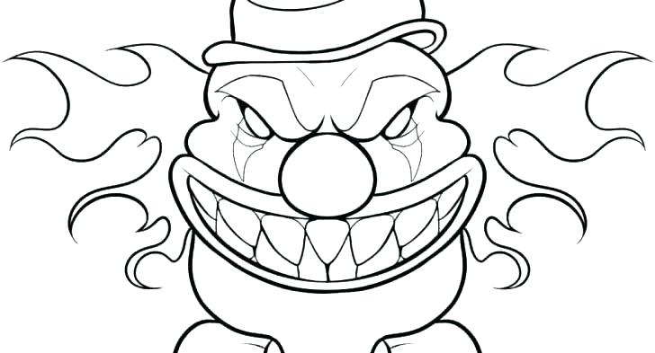 728x393 Clown Face Coloring Page Clown Faces To Color Happy Clown Faces