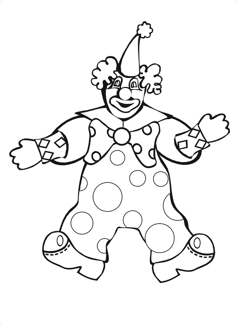 761x1045 Circus Happy Clown Coloring Pages