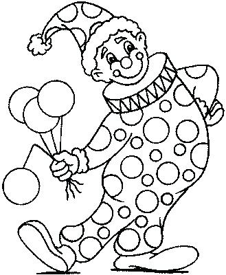 329x400 Clown Color Pages A Happy Clown Coloring Page Clown Color Pictures