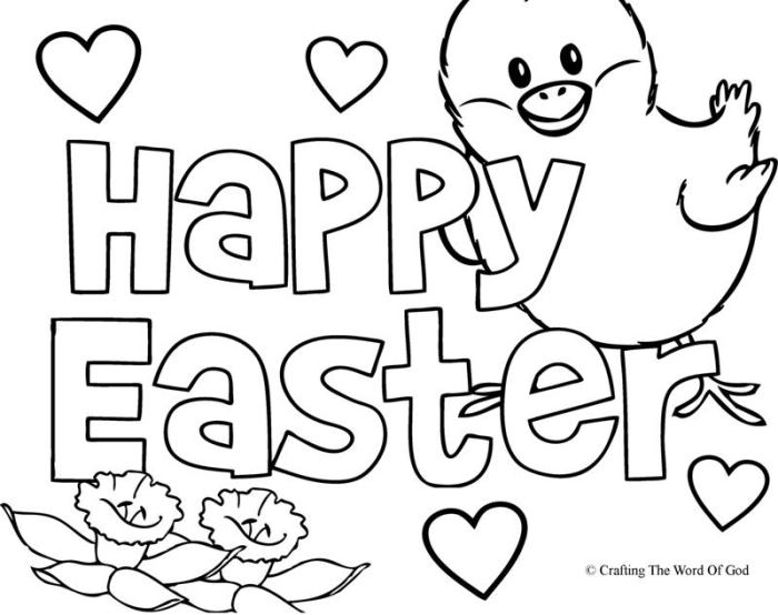 700x554 Easter Color Pages Happy Easter 2 Coloring Page Crafting The Word