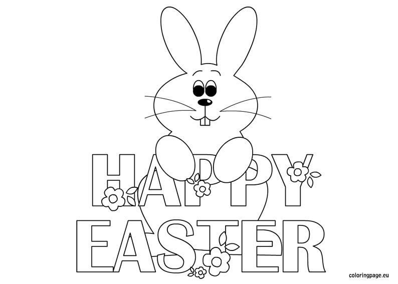 794x567 Happy Easter Bunny Coloring Pages