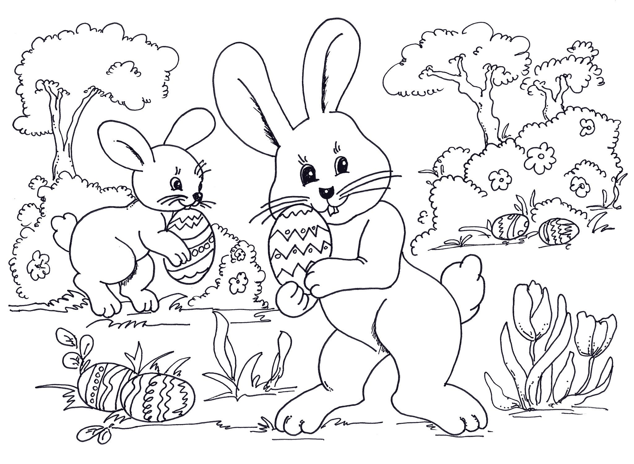 2049x1500 Happy Easter Day Colouring Printable Crafts Easter Ideas