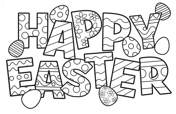 600x391 Easter Colour Pages Great Happy Easter Coloring Pages 38 About