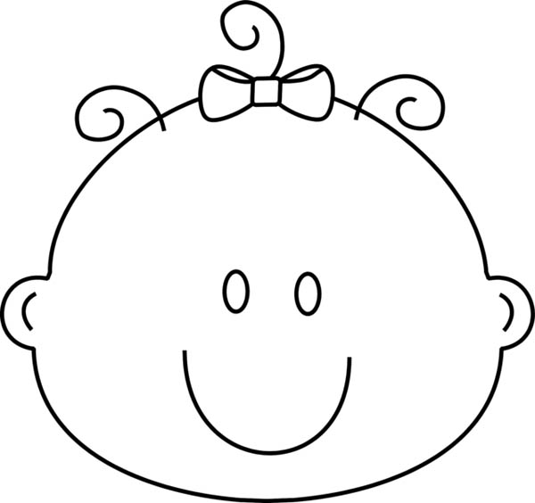 600x564 Fascinating Baby Face Coloring Page Printable For Funny Baby Face