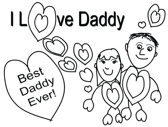 570x431 Happy Fathers Day Coloring Page Holi Free Printable Happy Fathers