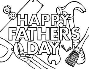300x232 Happy Fathers Day Coloring Page (Kids Activity) Father's Day