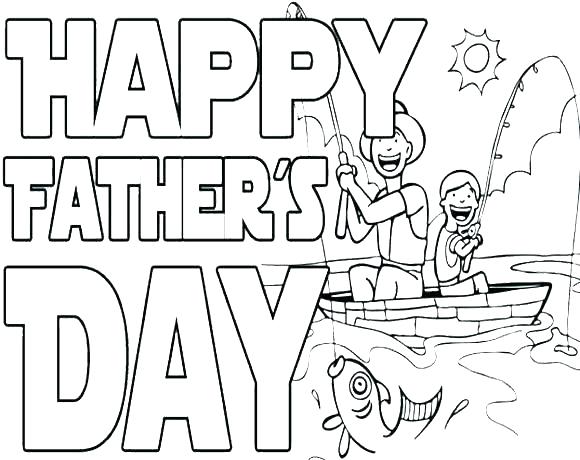 580x460 Happy Fathers Day Grandpa Coloring Pages Printable Sheet Free