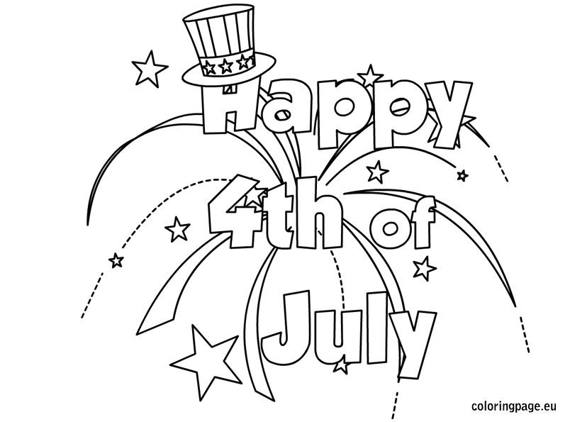804x595 Happy 4th July Coloring For Kids