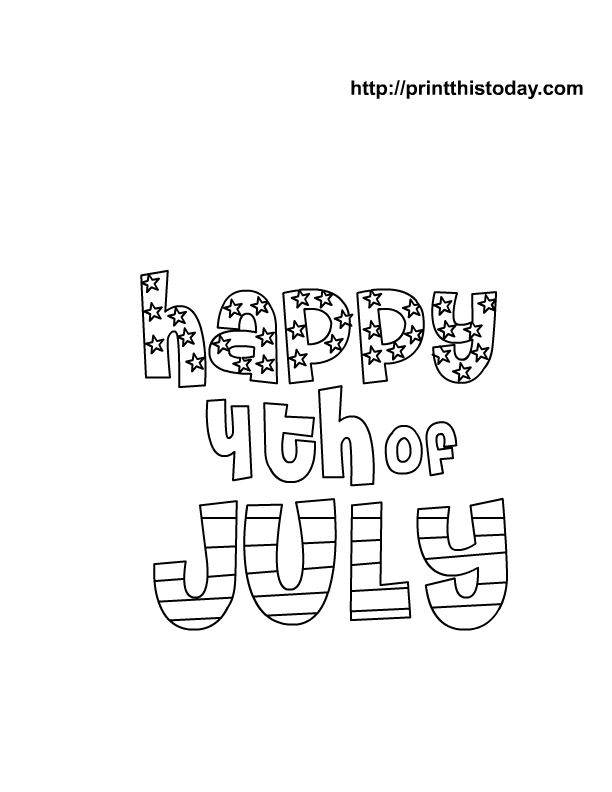 612x792 Happy 4th Of July Coloring Pages