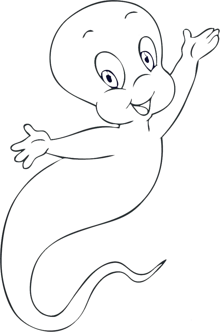 700x1056 Ghost Casper Very Happy Coloring Pages