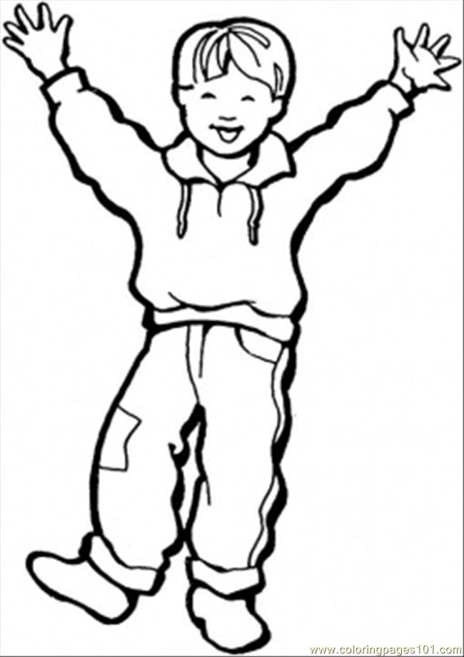 650x921 Happy Little Boy Coloring Page