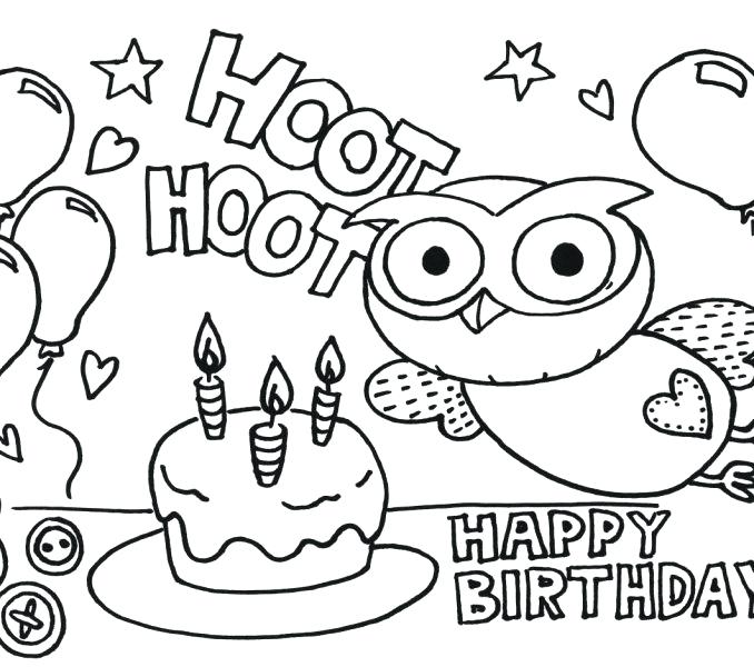 678x600 Birthday Girl Coloring Pages Girl Scout Birthday Coloring Pages