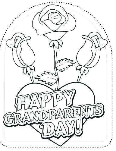 Happy Grandparents Day Coloring Page