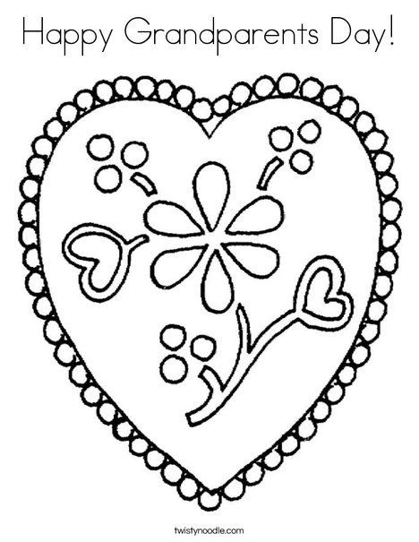 468x605 Happy Grandparents Day Coloring Page