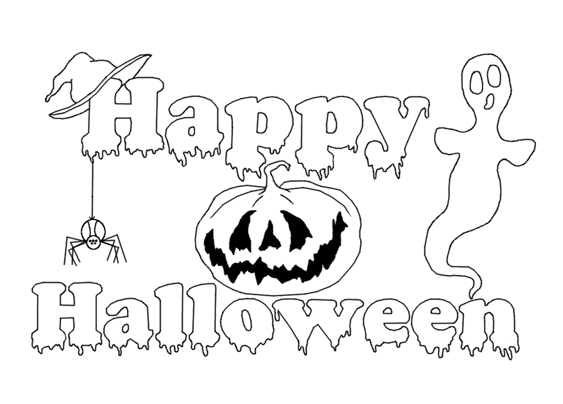 1151x826 Happy Halloween Pumpkin Free Coloring Page Halloween Coloring Pages