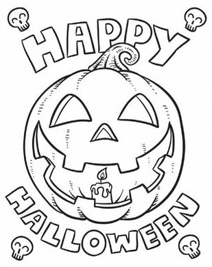 309x390 Happy Halloween Printable Coloring Pages Happy Halloween Coloring