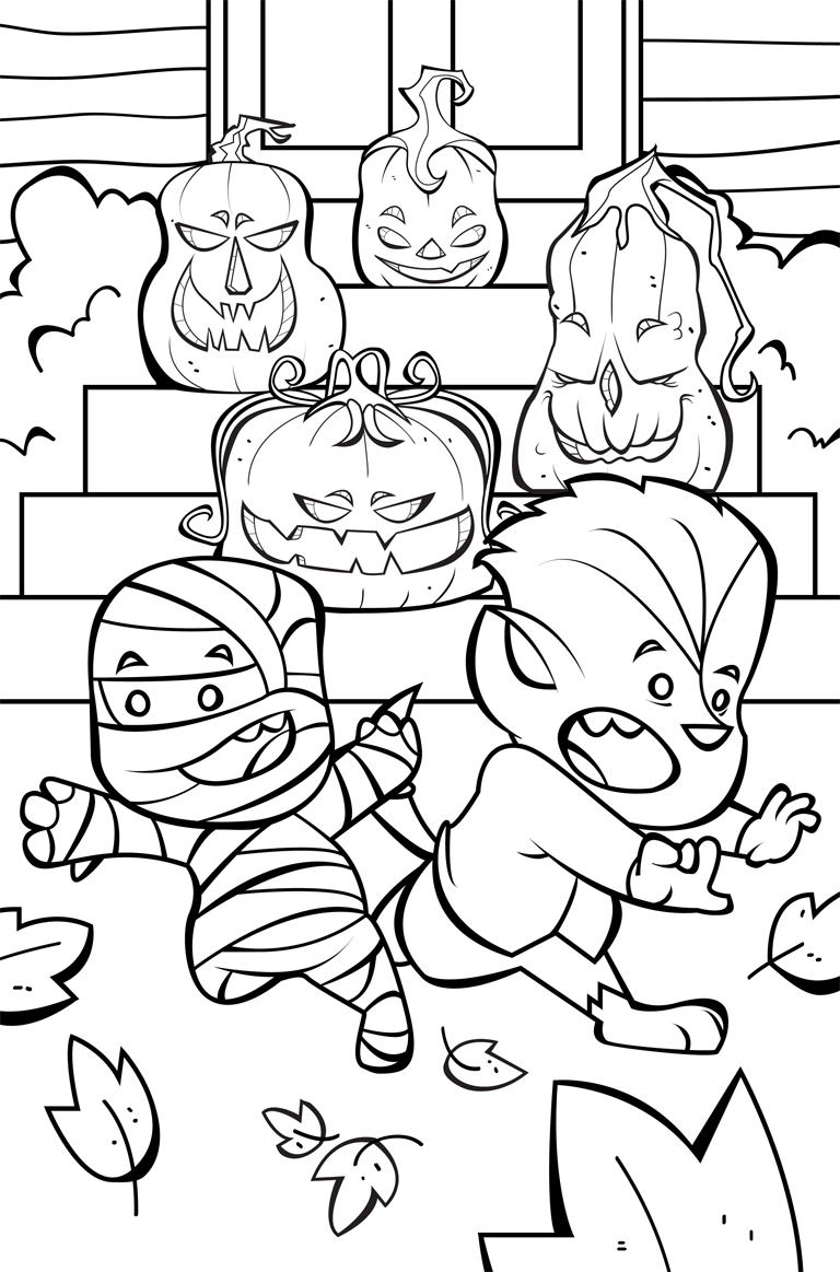 768x1163 Happy Halloween Coloring Pages