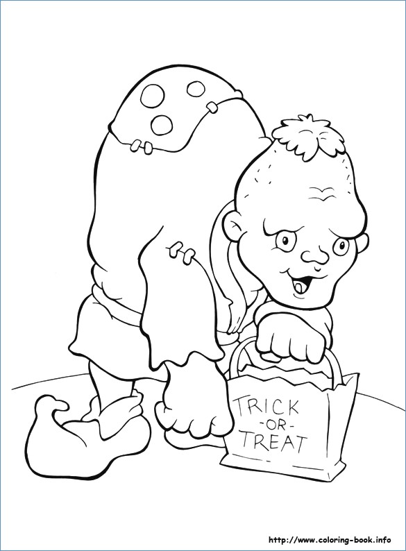 585x794 Scary Cat Happy Halloween Coloring Pages