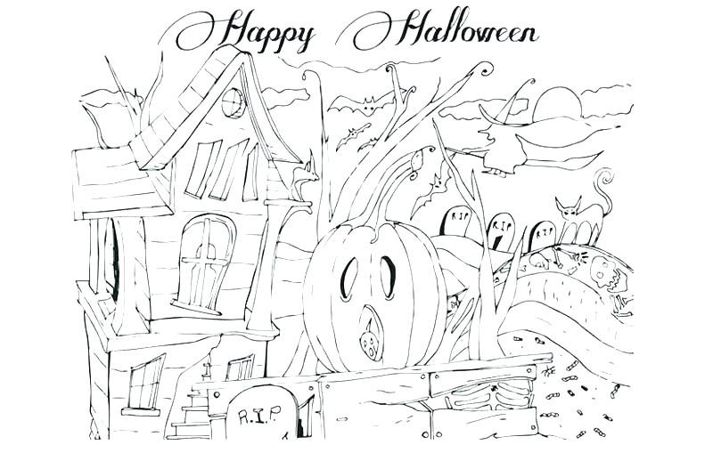 800x509 Happy Halloween Coloring Page Happy Pumpkin Coloring Page Happy