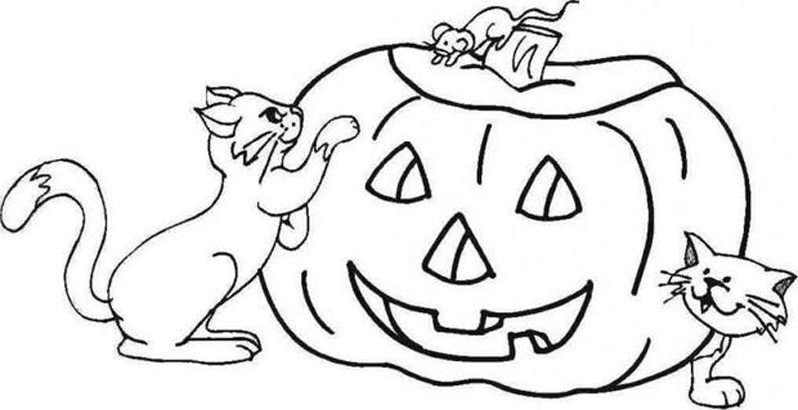 2550x1312 Inspiration Free Printable Halloween Pumpkin Coloring Pages Happy