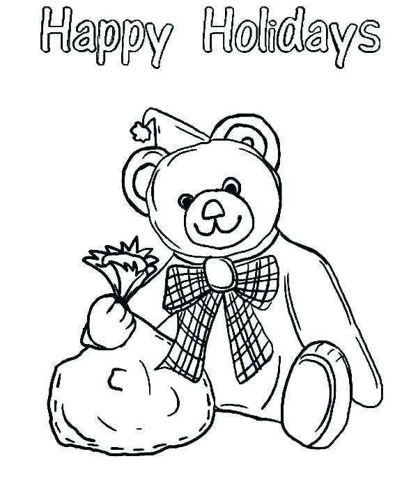 600x685 Happy Holidays Coloring Pages Holiday Coloring Pages Printable