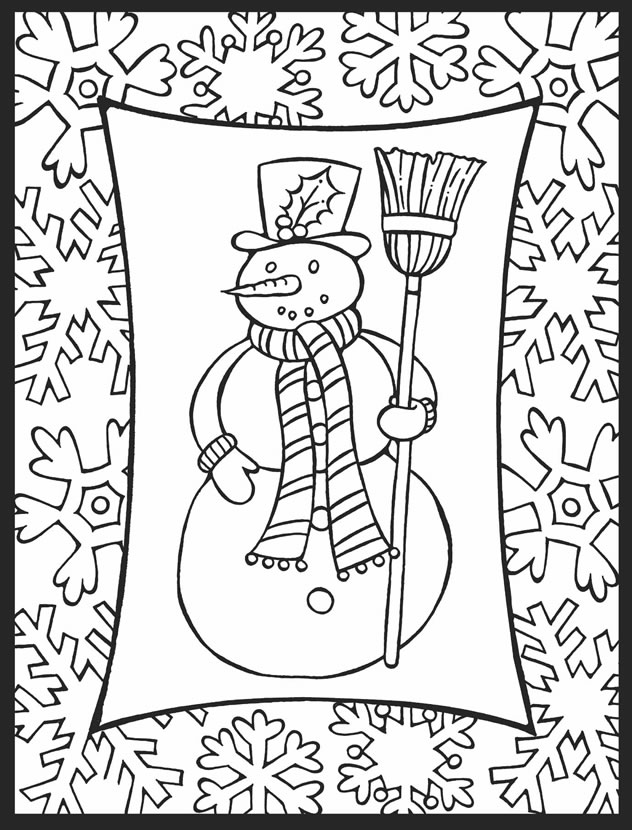 632x830 Happy Holidays Christmas Coloring Pages