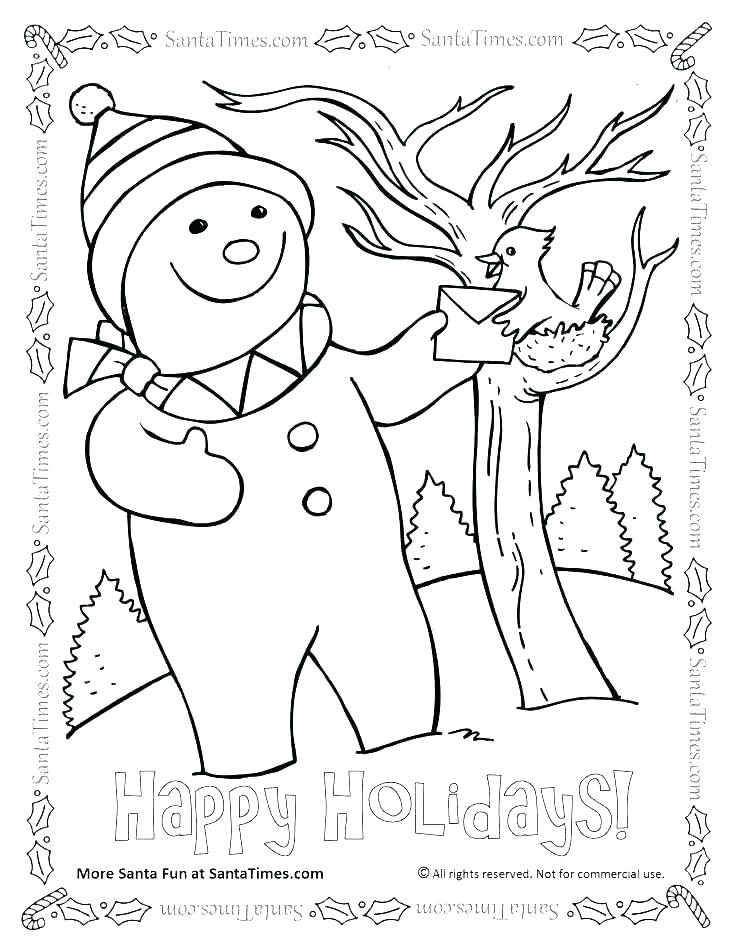 736x952 Kids Holiday Coloring Pages Happy Holidays Holiday Coloring Pages