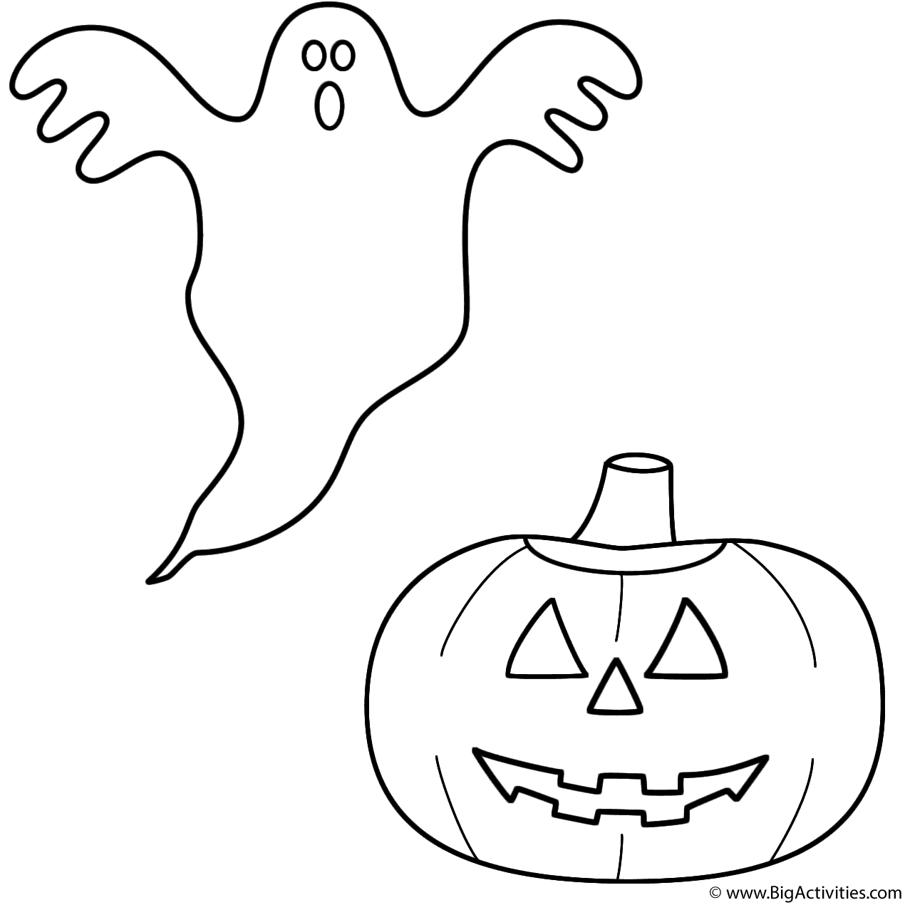 1270x1270 Ghost With Pumpkinjack O Lantern