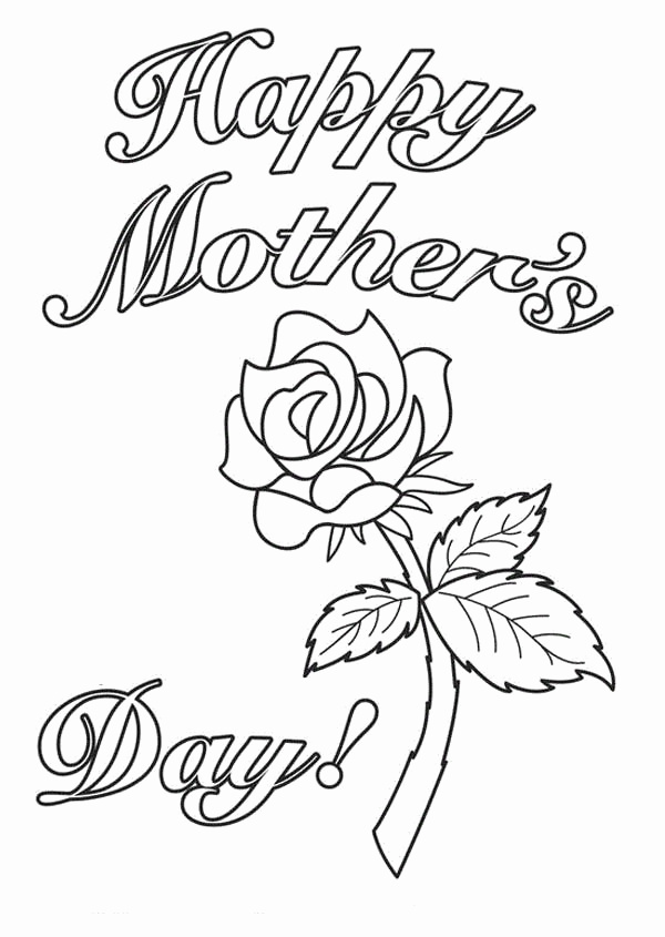 Happy Mothers Day Coloring Pages
