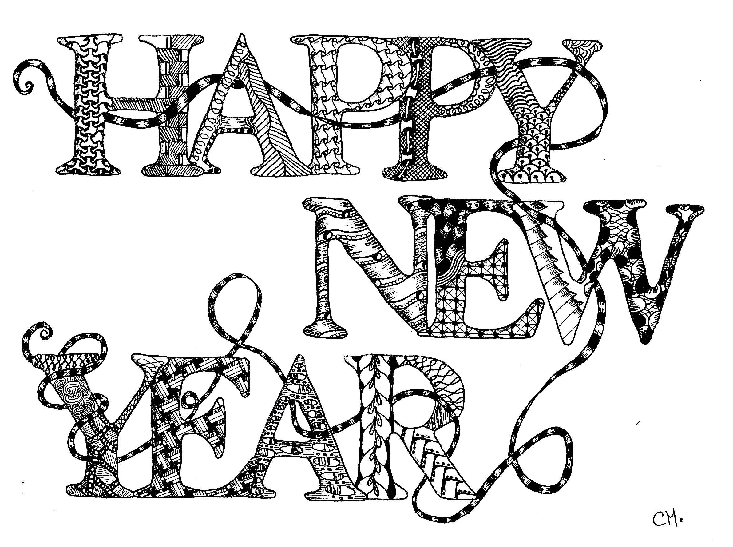 2384x1778 Happy New Year Bycathym