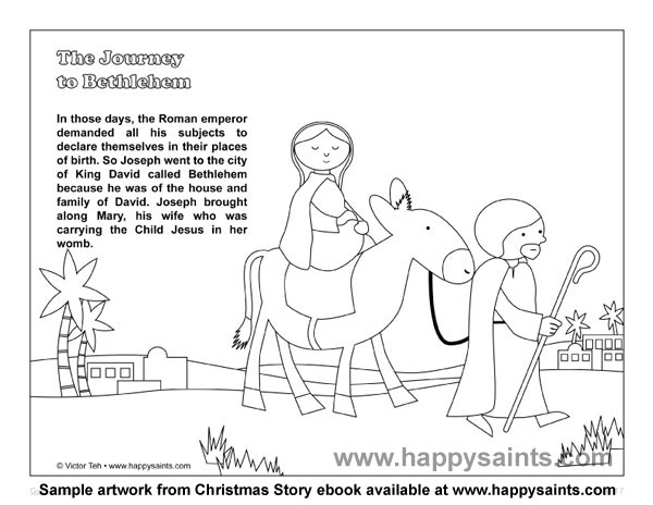600x464 Christmas Story Coloring Pages Happy Saints Sample Coloring Page