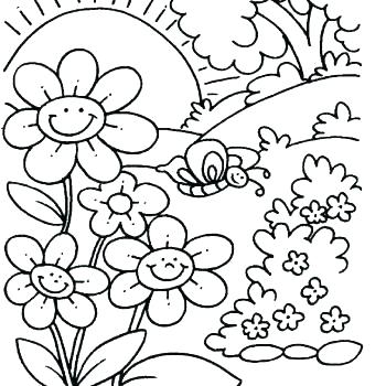 350x350 Spring Break Coloring Pages Happy Spring Coloring Sheet Spring