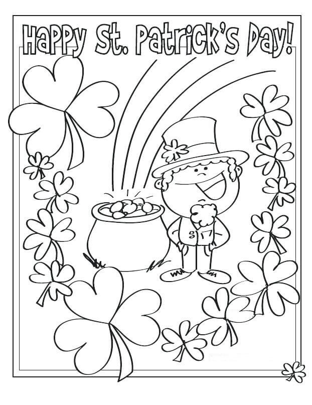 622x807 Free Printable St. Patrick's Day Coloring Pages