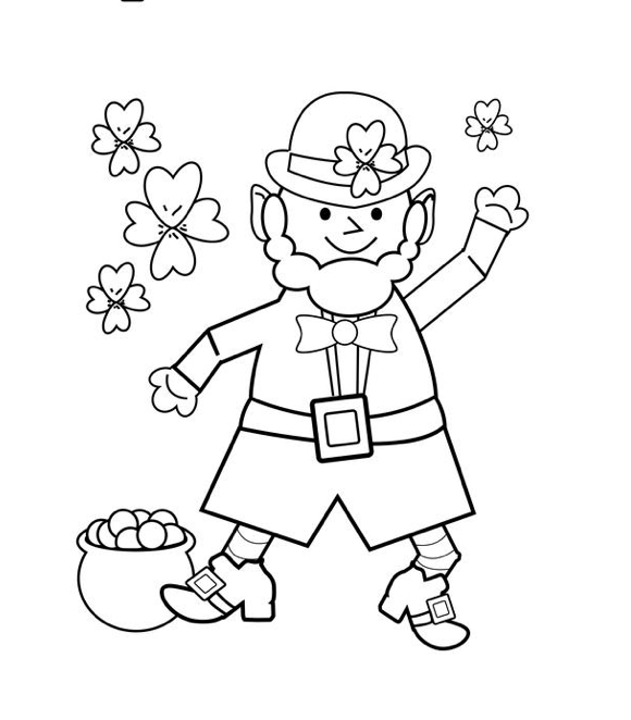 580x662 Happy St Patrick's Day Coloring Page Amp Coloring Book